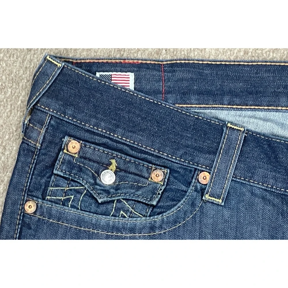 True Religion World‎ Tour Ricky Vtg Y2K Men's 5 Pocket Denim Shorts Size 40